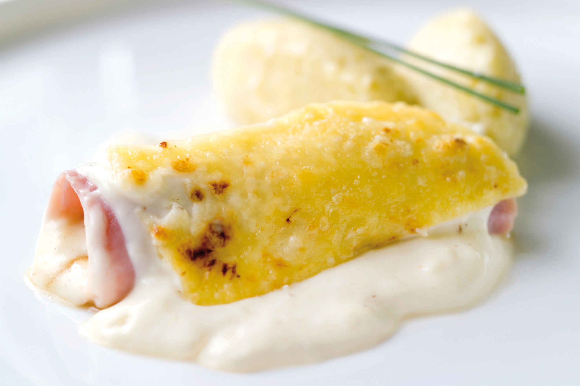 Witloofrolletjes met ham en kaas